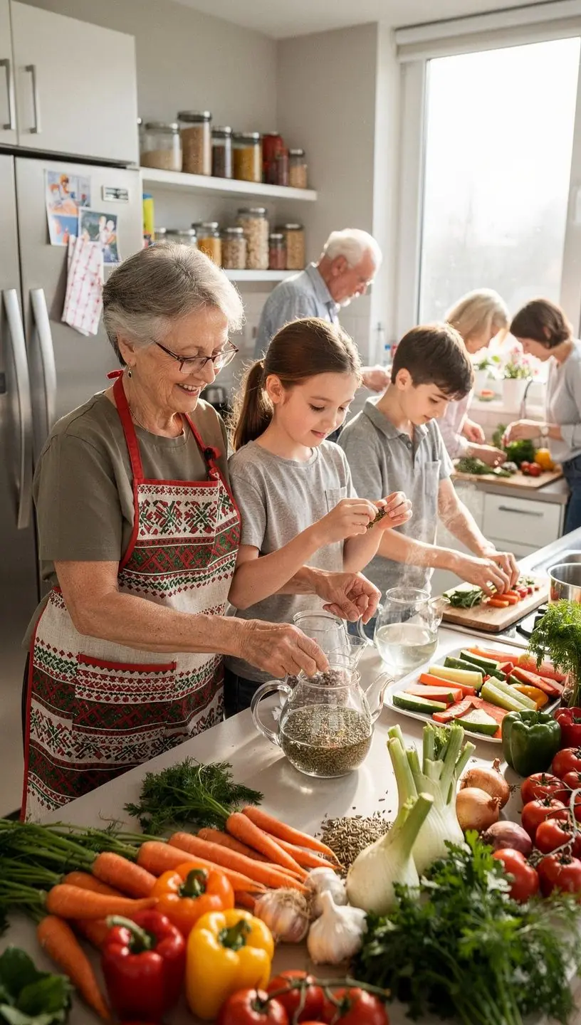 Šviežiai pagaminta kmynų sėklų arbata, garuojanti puodelyje.